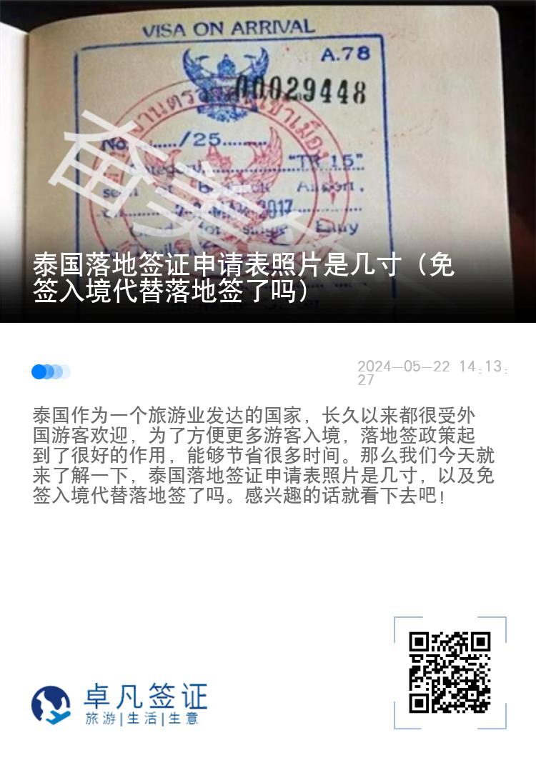 泰国落地签证申请表照片是几寸（免签入境代替落地签了吗）